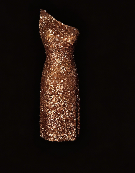 Shiny Homecoming Dress One Shoulder Sequins Back to School Outfits Party Dress  D6544
