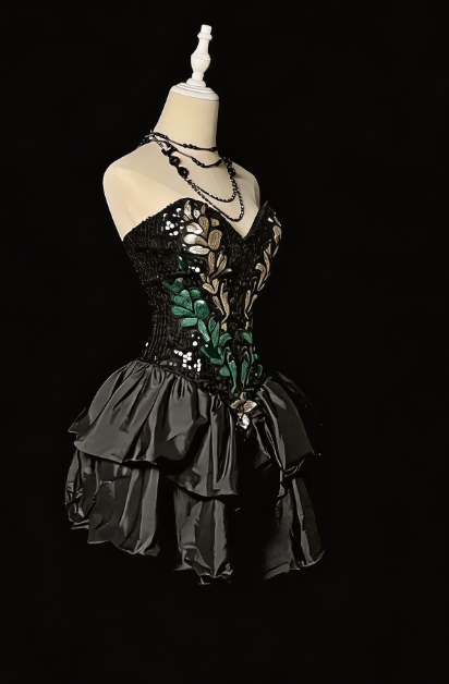 Pretty Homecoming Dress Sweetheart Sequins Back to School Outfits Party Dress  D6547