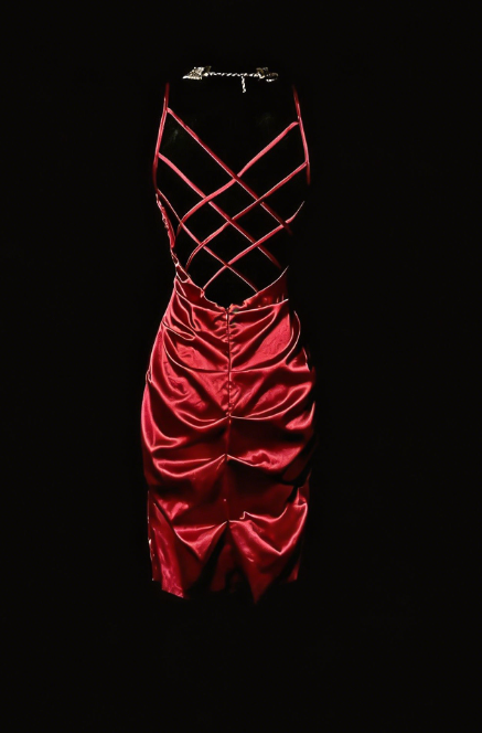 Pretty Homecoming Dress Spaghetti Strap Pleated Back to School Outfits Party Dress  D6548