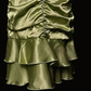 Pretty Homecoming Dress V Neck Pleated Back to School Outfits Party Dress  D6549