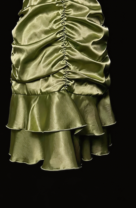Pretty Homecoming Dress V Neck Pleated Back to School Outfits Party Dress  D6549