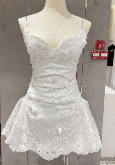 Pretty Homecoming Dress V Neck Butterfly Back to School Outfits Party Dress  D6553