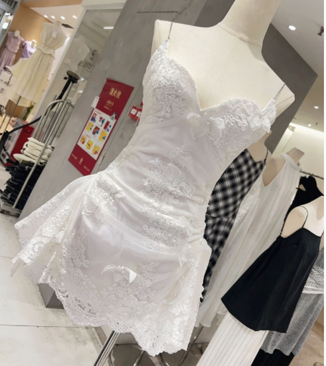 Pretty Homecoming Dress V Neck Butterfly Back to School Outfits Party Dress  D6553