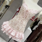 Sweet Homecoming Dress Spaghetti Strap Flouncing Back to School Outfits Party Dress  D6554