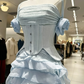 Stunning Homecoming Dress Strapless Flouncing Cascade Back to School Outfits Party Dress  D6555