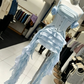 Stunning Homecoming Dress Strapless Flouncing Cascade Back to School Outfits Party Dress  D6555