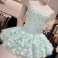 Beauty Homecoming Dress Strapless Flower Back to School Outfits Party Dress  D6556