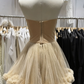 Simple Homecoming Dress Strapless Tulle Back to School Outfits Party Dress  D6558