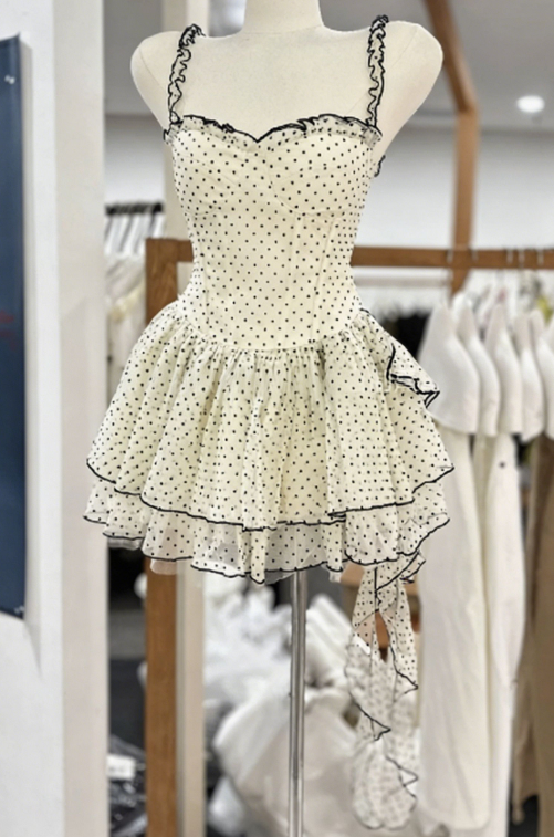Simple Homecoming Dress Square Tulle Back to School Outfits Party Dress  D6559