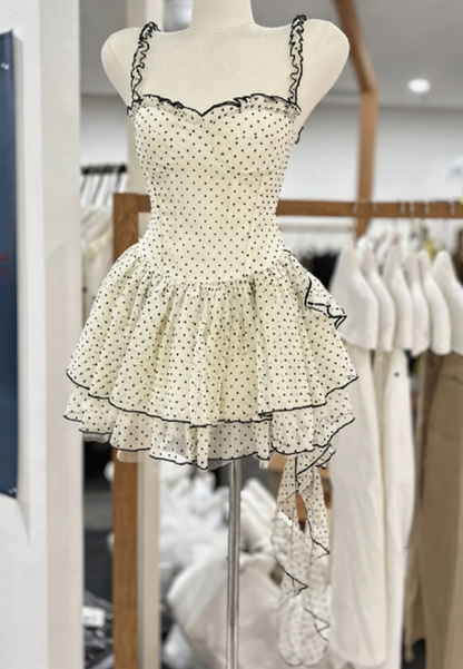 Simple Homecoming Dress Square Tulle Back to School Outfits Party Dress  D6559