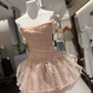 Sweet Homecoming Dress Strapless Tulle Back to School Outfits Party Dress  D6560