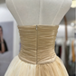 Simple Homecoming Dress Strapless Pleated Tulle Back to School Outfits Party Dress  D6562