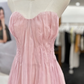 Simple Homecoming Dress Sweetheart Pleated Back to School Outfits Party Dress  D6563
