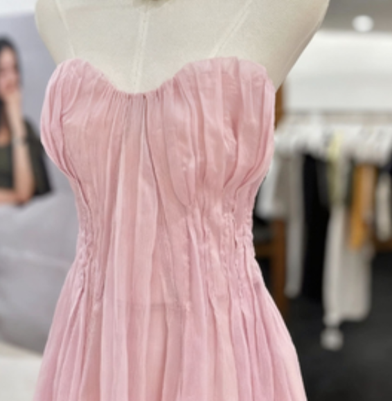 Simple Homecoming Dress Sweetheart Pleated Back to School Outfits Party Dress  D6563