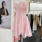 Simple Homecoming Dress Sweetheart Pleated Back to School Outfits Party Dress  D6563