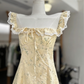 Cute Homecoming Dress Square Lace Back to School Outfits Party Dress  D6567