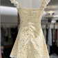 Cute Homecoming Dress Square Lace Back to School Outfits Party Dress  D6567