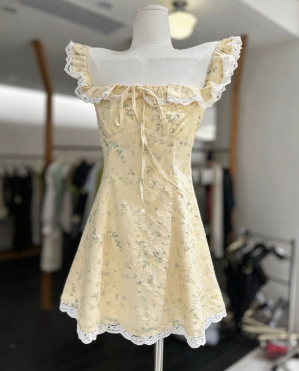 Cute Homecoming Dress Square Lace Back to School Outfits Party Dress  D6567