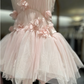 Beauty Homecoming Dress Spaghetti Strap Flower Tulle Back to School Outfits Party Dress  D6570