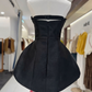 Stunning Homecoming Dress Strapless Flower Rinestone Back to School Outfits Party Dress  D6571