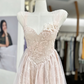 Sweet Homecoming Dress Sheer Strap Lace Flower Back to School Outfits Party Dress  D6574
