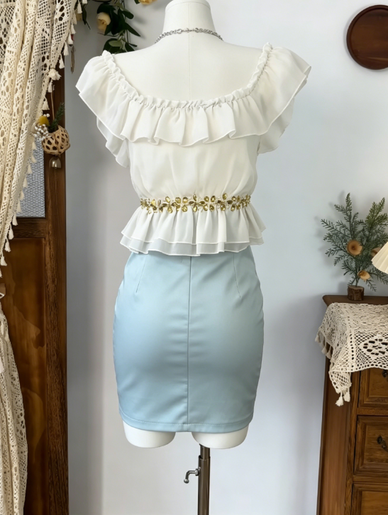 Simple Homecoming Dress Square Rinestone Back to School Outfits Party Dress  D6593