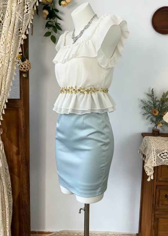 Simple Homecoming Dress Square Rinestone Back to School Outfits Party Dress  D6593