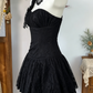 Charming Homecoming Dress One Shoulder Flower Back to School Outfits Party Dress  D6595