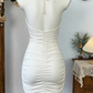 Stunning Homecoming Dress Halter Rinestone Pleated Backless Back to School Outfits Party Dress  D6591
