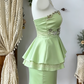Beauty Homecoming Dress Strapless Rinestone Back to School Outfits Party Dress  D6603