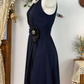 Elegant Homecoming Dress Halter Pleated Flower LaceBack to School Outfits Party Dress  D6588