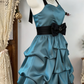 Elegant Homecoming Dress Halter Bowknot Cascade Lace Back to School Outfits Party Dress  D6589