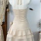 Pretty Homecoming Dress Halter Bowknot Pleated Back to School Outfits Party Dress  D6605