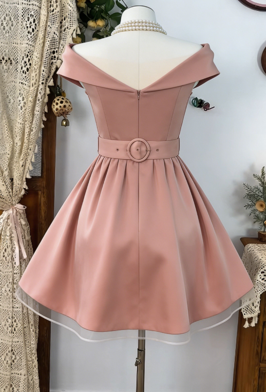 Beauty Homecoming Dress Poretrait Rinestone Back to School Outfits Party Dress  D6604