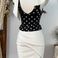 Pretty Homecoming Dress Jewel Bowknot Pleated Back to School Outfits Party Dress  D6608