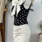 Pretty Homecoming Dress Jewel Bowknot Pleated Back to School Outfits Party Dress  D6608