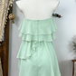 Pretty Homecoming Dress Strapless Cascade Back to School Outfits Party Dress  D6609