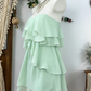 Pretty Homecoming Dress Strapless Cascade Back to School Outfits Party Dress  D6609