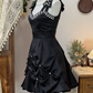 Chic Homecoming Dress V Neck Rinestone Pearl Bowknot Back to School Outfits Party Dress  D6615