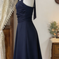Chic Homecoming Dress Halter Pleated Back to School Outfits Party Dress  D6614