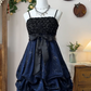 Beauty Homecoming Dress Spaghetti Strap Bowknot Flower Cascade Back to School Outfits Party Dress  D6638