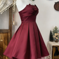Chic Homecoming Dress Strapless Pleated Back to School Outfits Party Dress  D6626