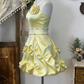 Chic Homecoming Dress Sweetheart Rinestone Pearl Flower Back to School Outfits Party Dress  D6627
