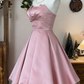 Chic Homecoming Dress Strapless Pleated Back to School Outfits Party Dress  D6626