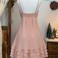 Sweet Homecoming Dress Spaghetti Strap Flower Cascade Back to School Outfits Party Dress  D6630