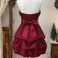 Sweet Homecoming Dress Strapless Bowknot Cascade Back to School Outfits Party Dress  D6631