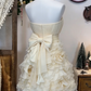 Sweet Homecoming Dress Strapless Bowknot Tulle Cascade Back to School Outfits Party Dress  D6633
