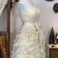 Sweet Homecoming Dress Strapless Bowknot Tulle Cascade Back to School Outfits Party Dress  D6633