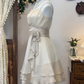Simple Homecoming Dress Spaghetti Strap Pleated Flower Back to School Outfits Party Dress  D6636