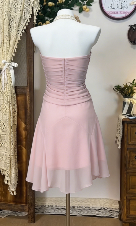 Beauty Homecoming Dress Strapless Pleated Back to School Outfits Party Dress  D6639